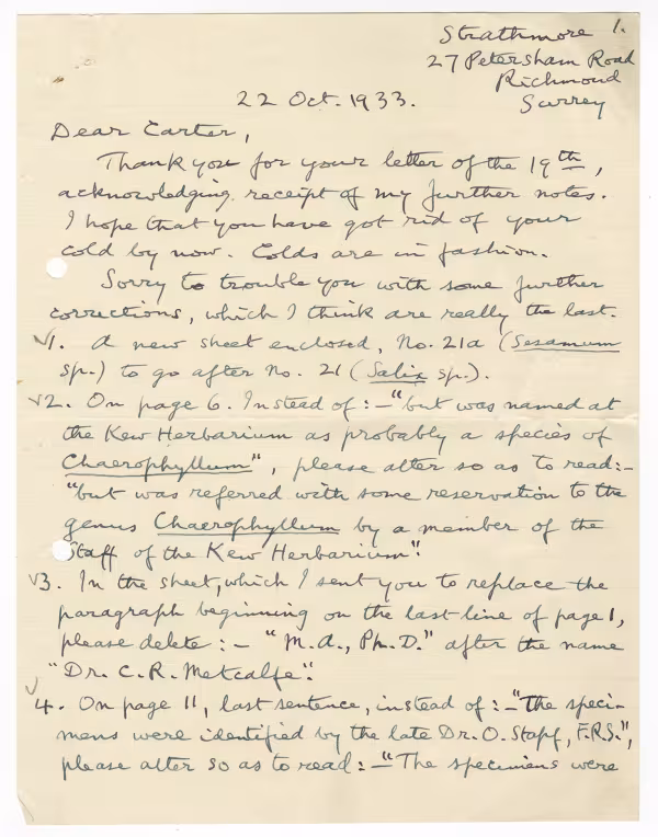 Handwritten notes on paper