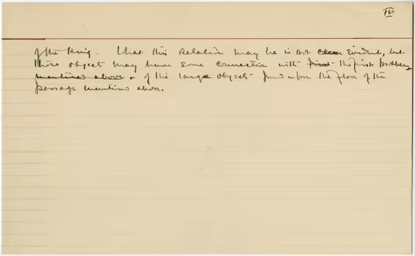 Handwritten notes on paper