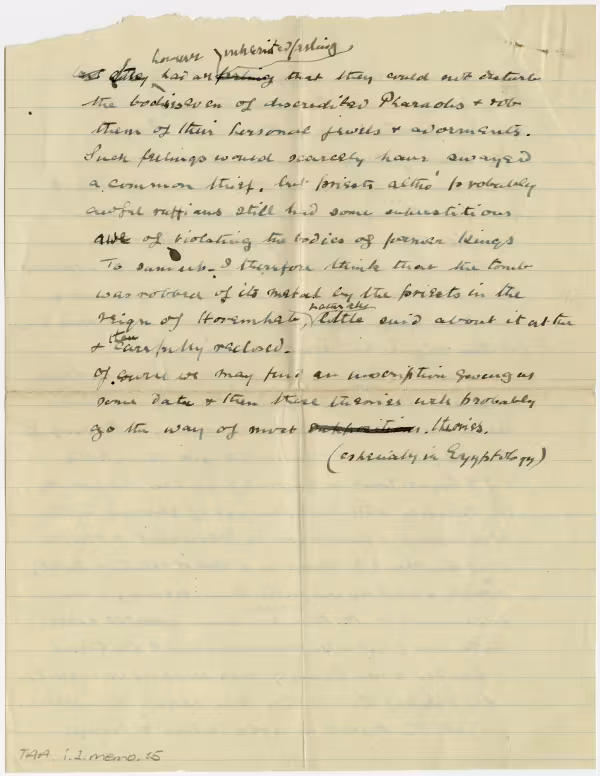 Handwritten notes on paper