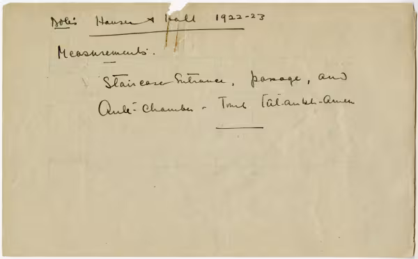 Handwritten notes on paper