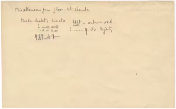 Handwritten notes on paper