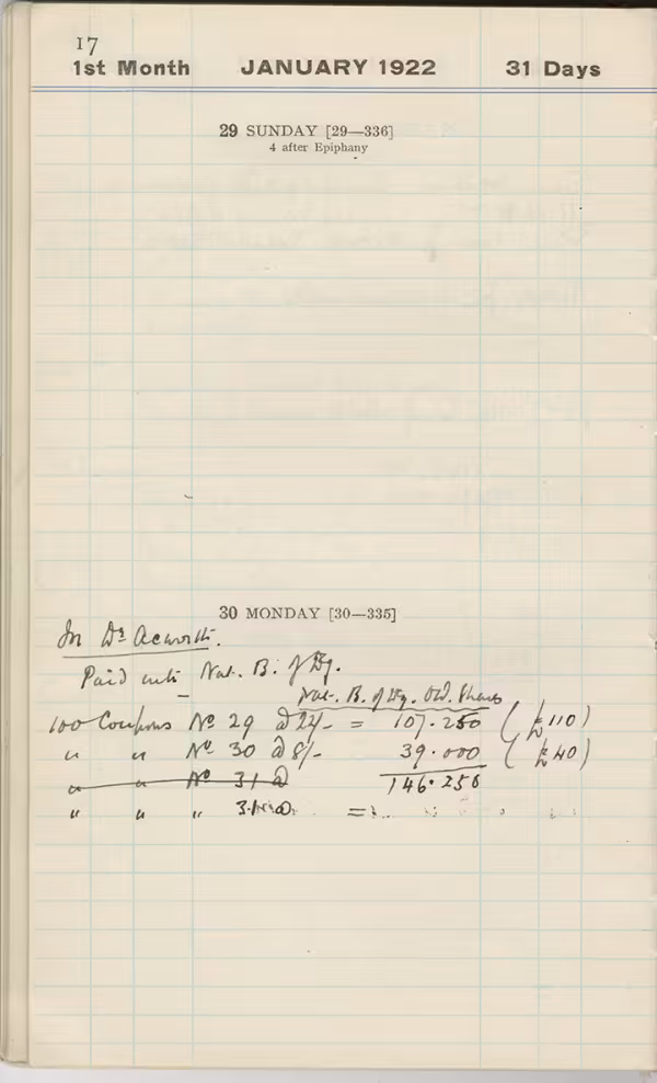 Handwritten notes on paper