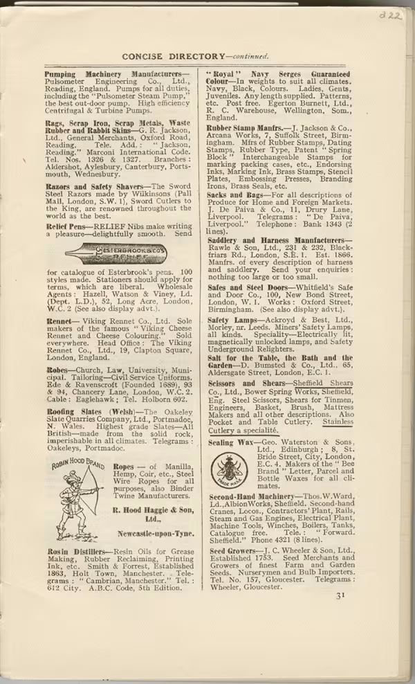 Printed text
