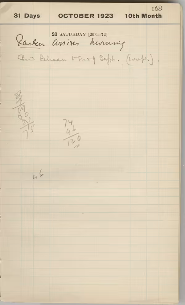 Handwritten notes on paper