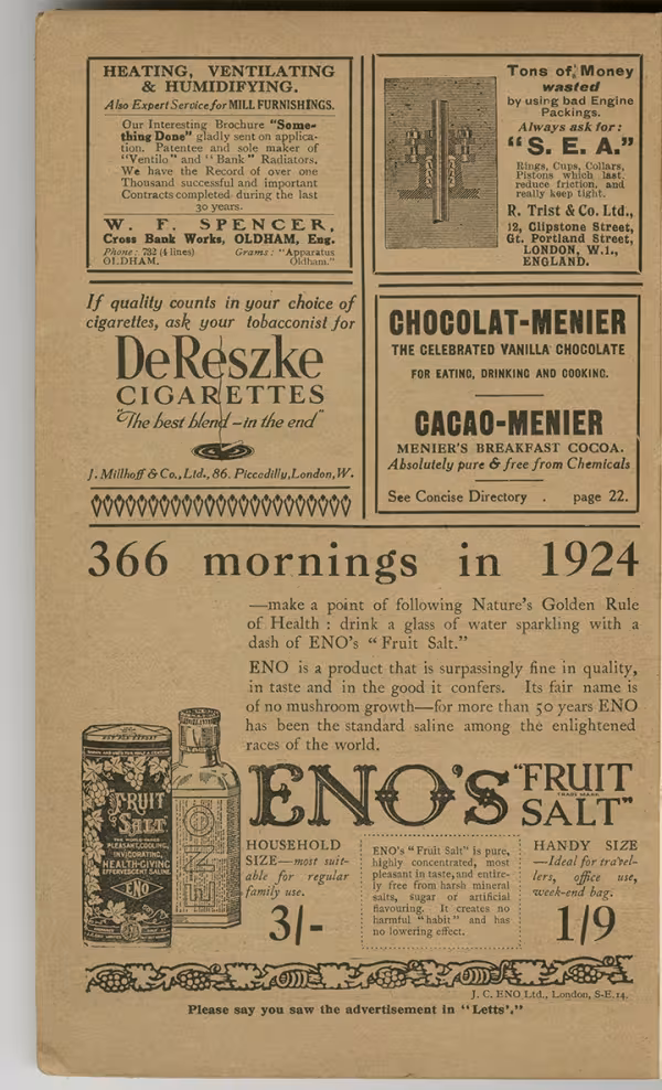 Printed text