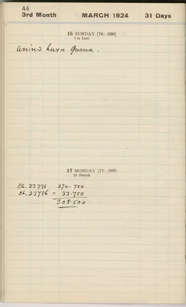 Handwritten notes on paper