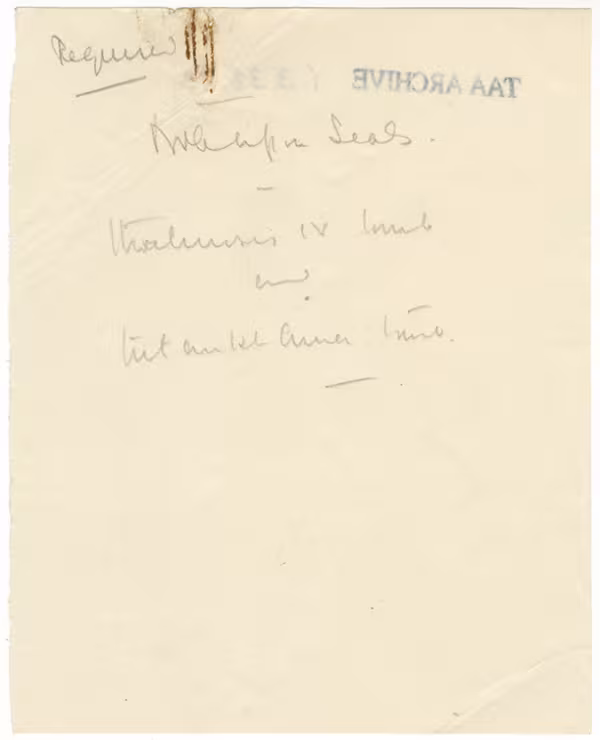 Handwritten notes on paper