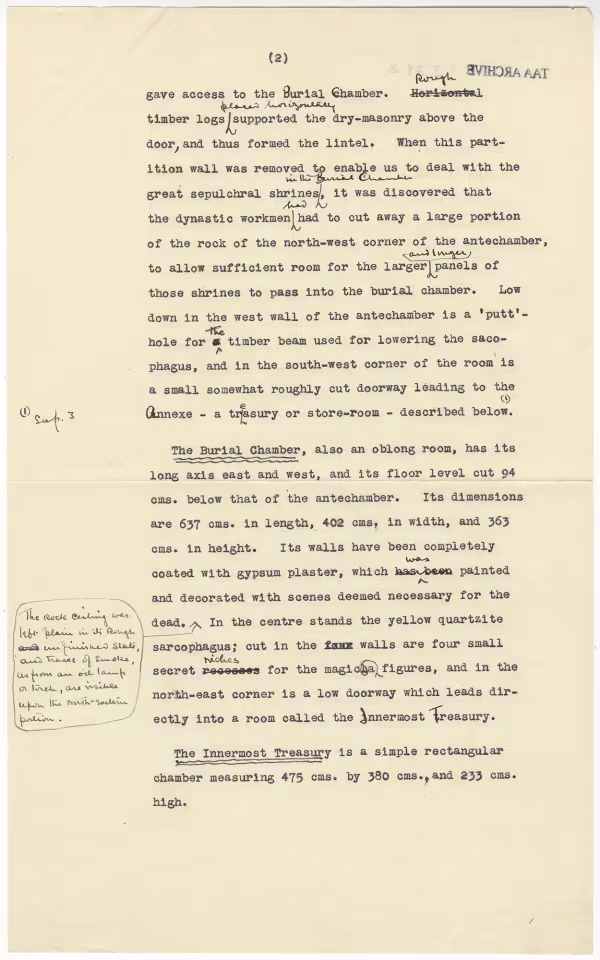 Printed text and handwritten notes on paper