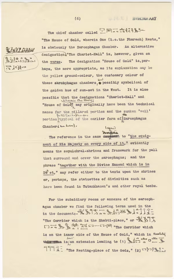 Printed text and handwritten notes on paper