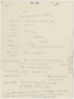 Image of back of print with notes