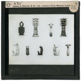 Image of lantern slide of nine amulets