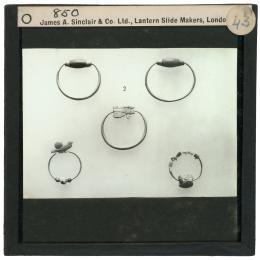 Image of lantern slide of five bracelets