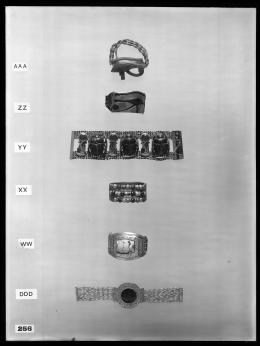 Image of negative of six bracelets