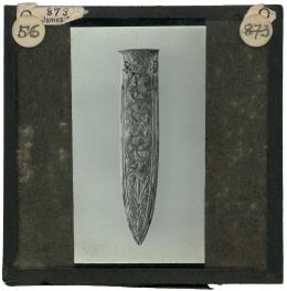 Image of lantern slide of dagger sheath
