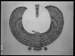 Image of negative of a inlaid vulture collar