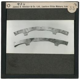 Image of lantern slide of two flat arched bands