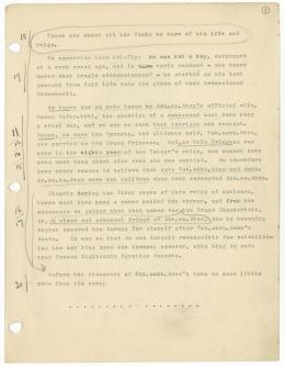 Typed lecture with annotations in pencil