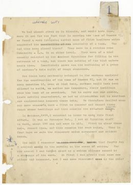 Typed lecture with annotations in pencil