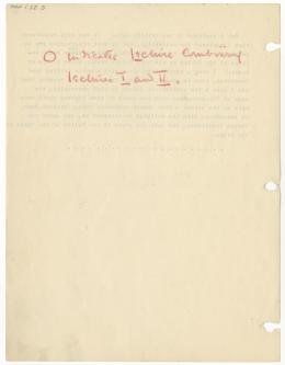 Lecture with annotations in pencil