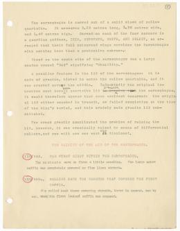 Typed lecture with annotations in pencil