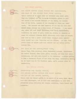 Typed lecture with annotations in pencil