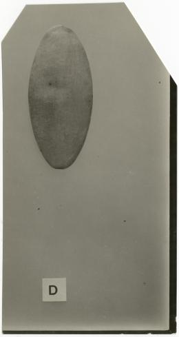 image of photographic print of oval amuletic plaque in object card