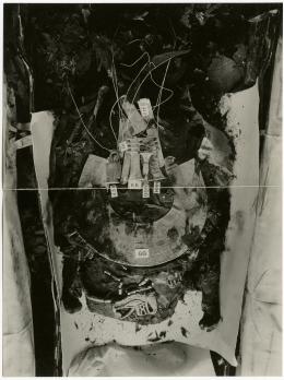 image of photographic print of king's mummy within coffin in object card
