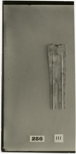 image of photographic print of double-plume amulet in object card