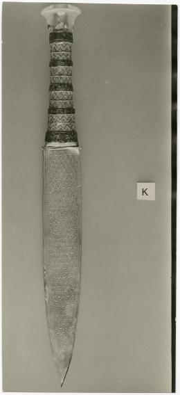image of photographic print of dagger in object card