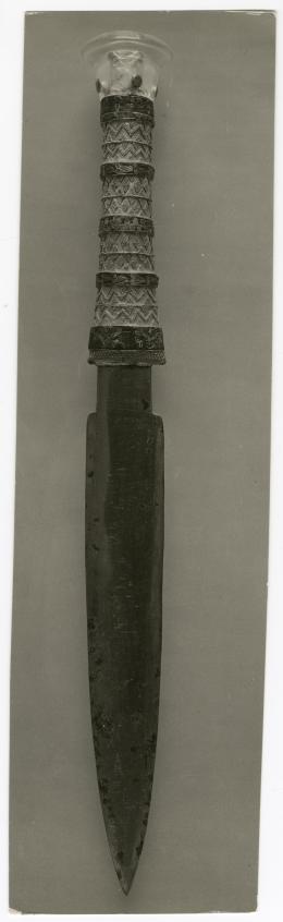 image of photographic print of dagger in object card