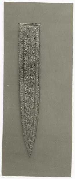 image of photographic print of dagger sheath in object card
