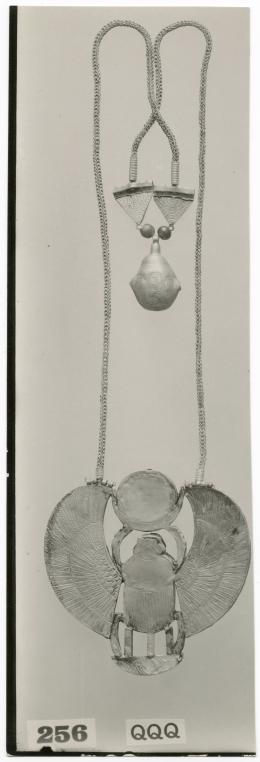 image of photographic print of winged scarab pectoral in object card