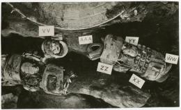 image of photographic print of king's mummy within coffin in object card