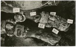 image of photographic print of king's mummy within coffin in object card