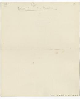 image of verso of drawing in object card