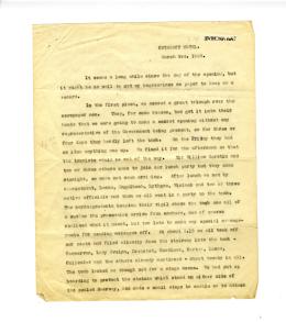 Typescript letter on paper