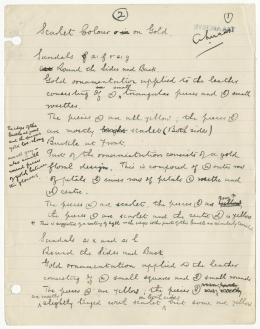 Handwritten notes on paper