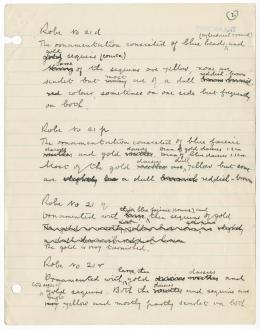 Handwritten notes on paper