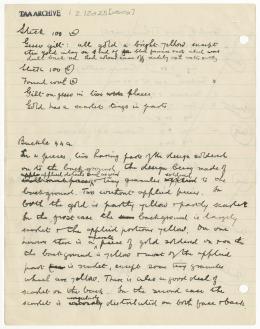 Handwritten notes on paper