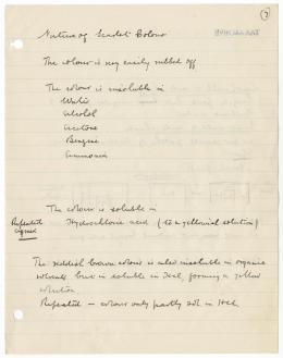 Handwritten notes on paper