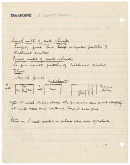 Handwritten notes on paper