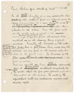 Handwritten notes on paper