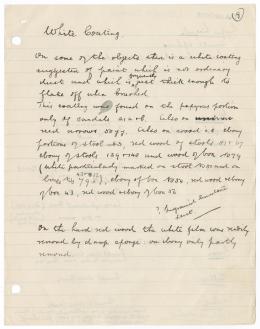 Handwritten notes on paper