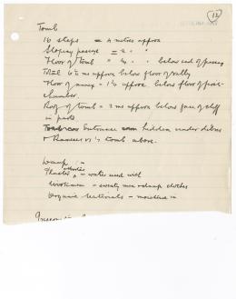 Handwritten notes on paper