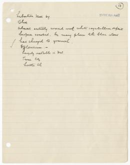 Handwritten notes on paper