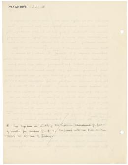 Handwritten notes on paper