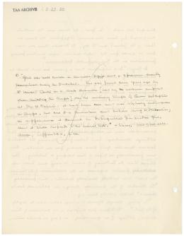 Handwritten notes on paper