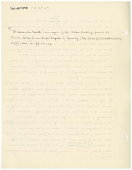 Handwritten notes on paper