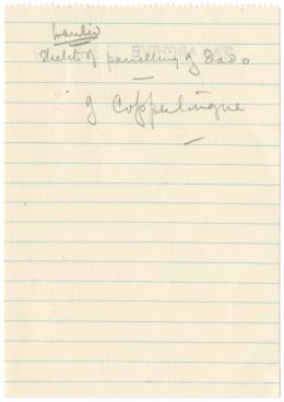 Handwritten notes on paper