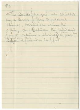 Handwritten notes on paper